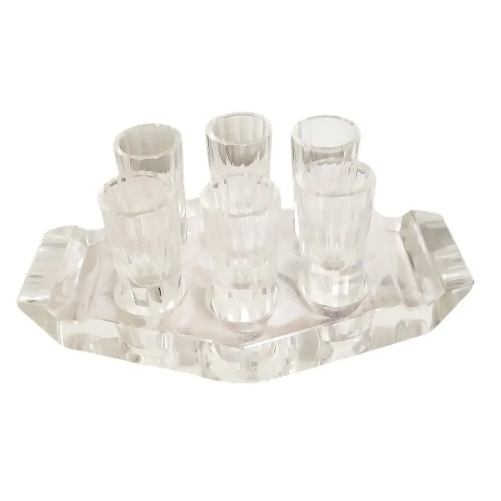 Vodka Liquor Service Set Shot Glasses Holder 6 Vodka Shots Glasses gift